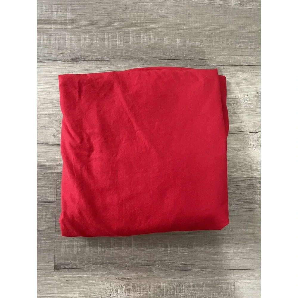 Ralph Lauren Solid Red TWIN Fitted Sheet 100% Supima‎ Cotton